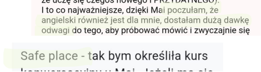 Opinia kursantki o kursie konwersacyjnym